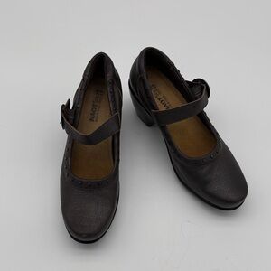 NAOT Brown Studded Mary Jane Heels Women Size 38 / 7-7.5 BLEMISH